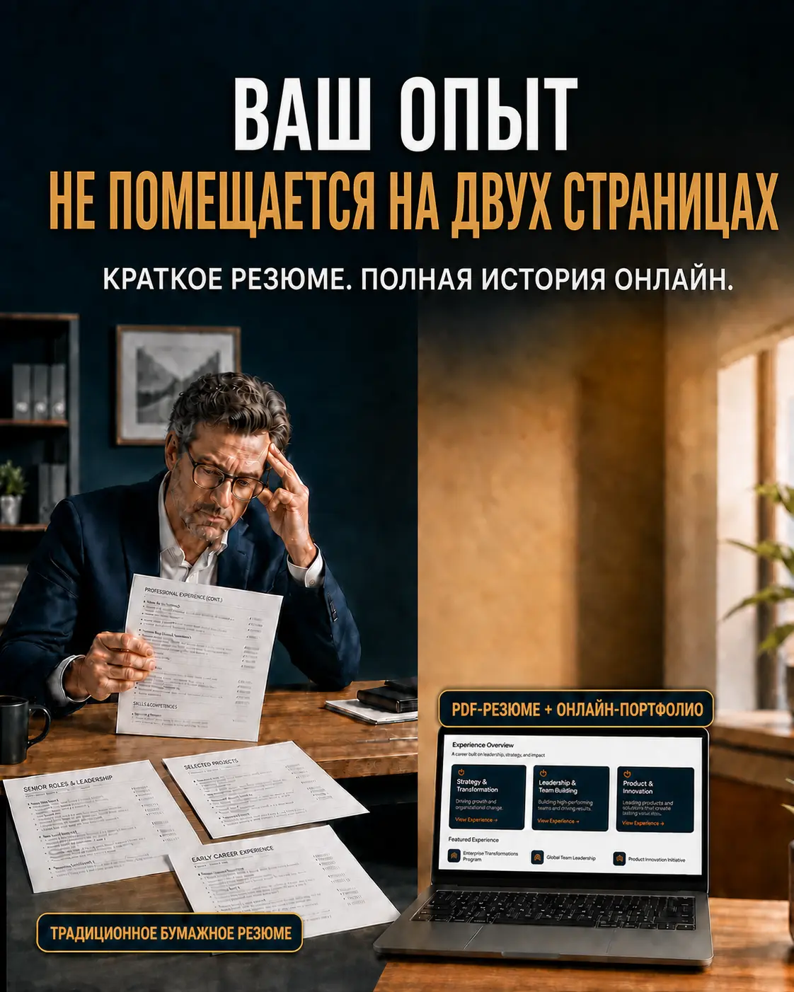 Бумажное резюме в сравнении с PDF-резюме и онлайн-портфолио