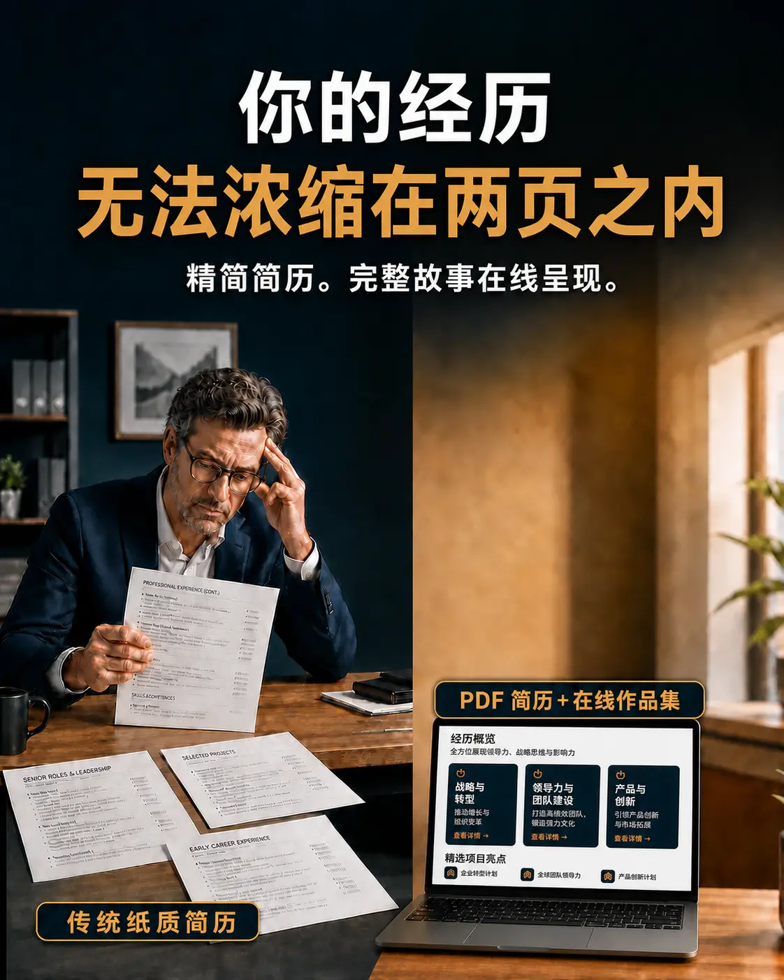 传统纸质简历与 PDF 简历和在线作品集的比较
