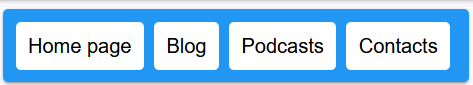 Menu example with gap property
